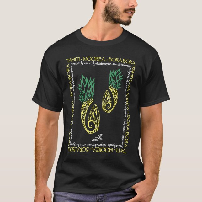 Polynesian Pineapple Tribal Tattoo Pineapple T-Shirt (Front)