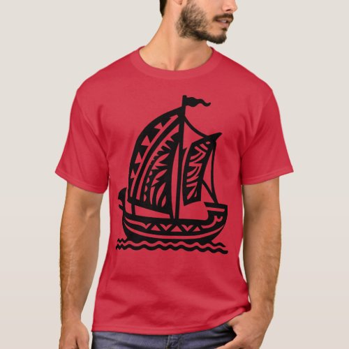 Polynesian Sailboat T_Shirt