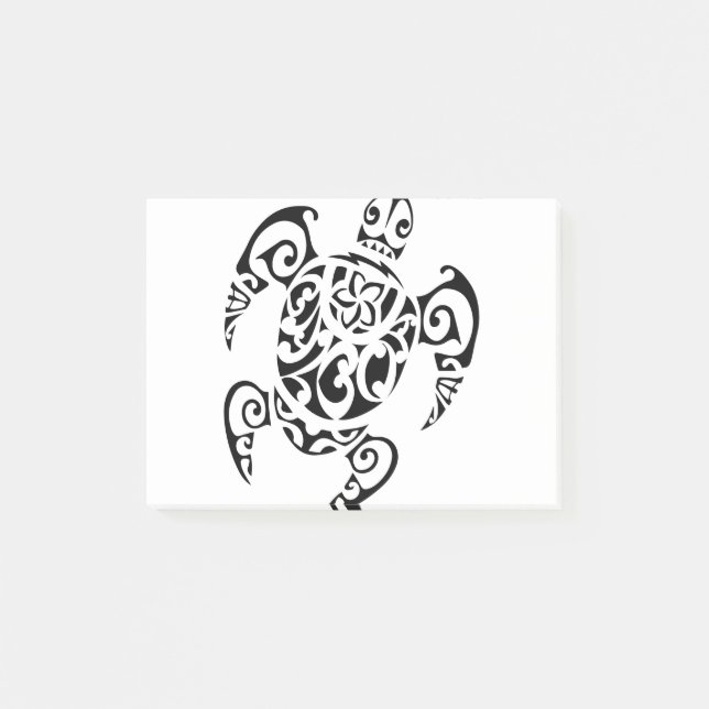 Polynesian Sea Turtle Maori tattooing Post-it Notes (Front)
