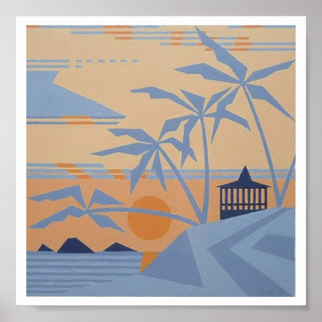POLYNESIAN SUNSET print (7.33"x7.33") (Front)