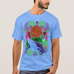 Polynesian Tattoo Turtles Hawaiian Mandala Lover H T-Shirt