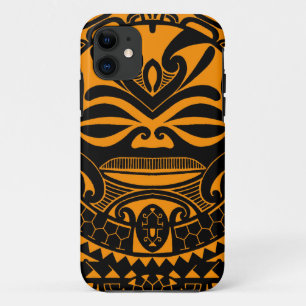 Polynesian tiki mask design iPhone 11 case