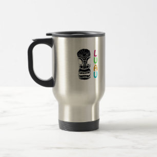 Polynesian Tiki Mask Luau Travel Mug