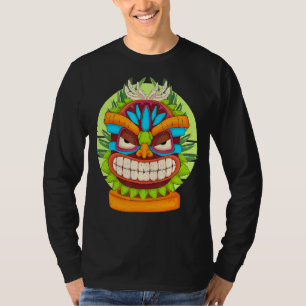 Polynesian Totem Tiki Mask Luau Party Statue Hawai T-Shirt