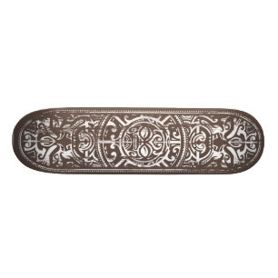 Polynesian Tribal Face Grunge Skateboard
