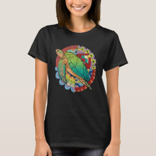 Polynesian Tribal Sea Animal Colorful Hawaiian Tu T-Shirt
