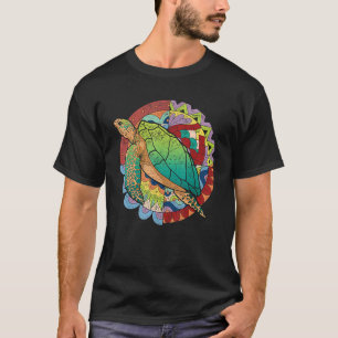 Polynesian Tribal Sea Animal Colorful Hawaiian Tu T-Shirt
