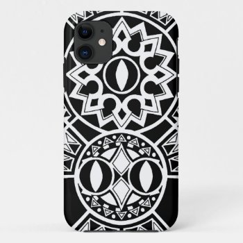 Polynesian Tribal Sun Tattoo Iphone 11 Case by MarkStorm at Zazzle