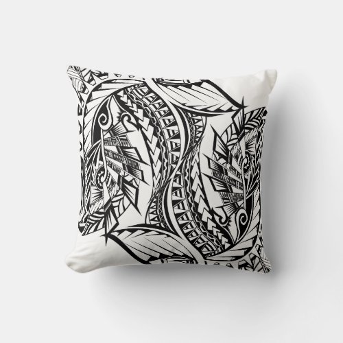 Polynesian Tribal tattoo design cushion