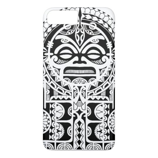 Polynesian tribal tattoo design with tiki mask iPhone 8 plus/7 plus ... Polynesian tribal tattoo design with tiki mask iPhone 8 plus/7 plus ...