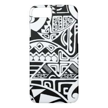 Polynesian Tribal "the Rock" Tattoo Design Iphone 8/7 Case by MarkStorm at Zazzle