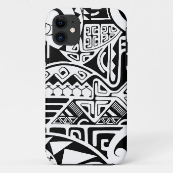 Polynesian Tribal "the Rock" Tattoo Design Iphone 11 Case by MarkStorm at Zazzle