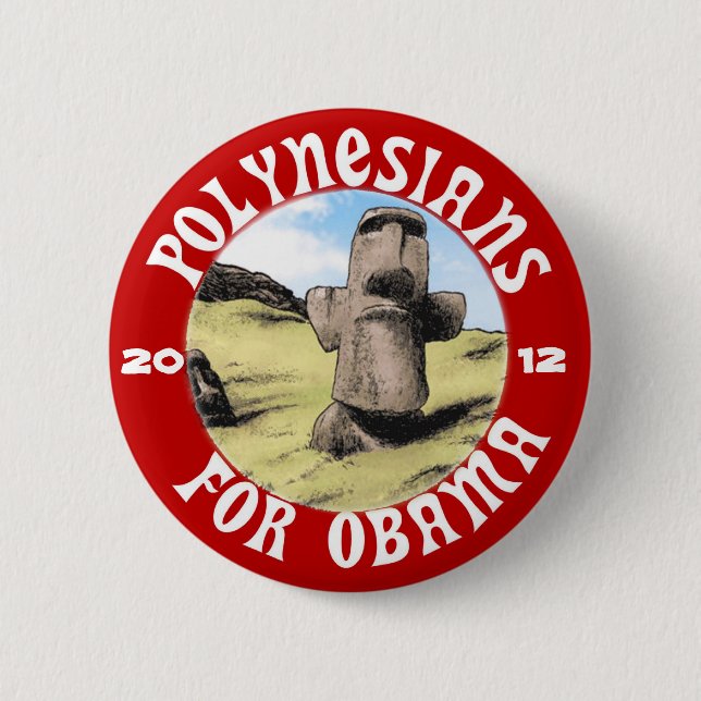 Polynesians for Obama Pinback Button (Front)