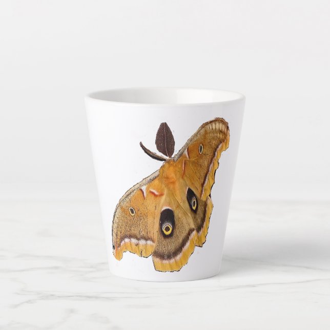 Polyphemus Moth Latte Mug (Front)