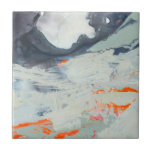 Polyphonic Sea - Beige Ceramic Tile<br><div class="desc">Polyphonic Sea II by Victoria Borges. Features a multitude of colors applied in swirls,  strokes,  and blots.</div>