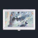 Polyphonic Sea - Blue Business Card Case<br><div class="desc">Polyphonic Sea I by Victoria Borges. Features a multitude of colors applied in swirls,  strokes,  and blots.</div>