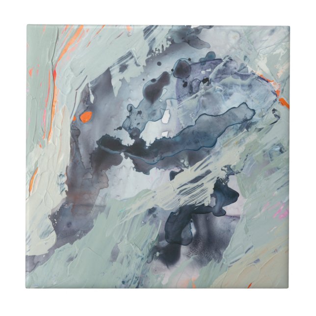 Polyphonic Sea - Blue Ceramic Tile (Front)