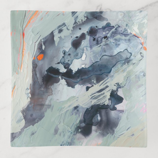 Polyphonic Sea - Blue Trinket Tray (Front)