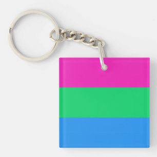 Polysexual Flag Keychain