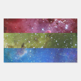 Polysexual nebula flag stickers