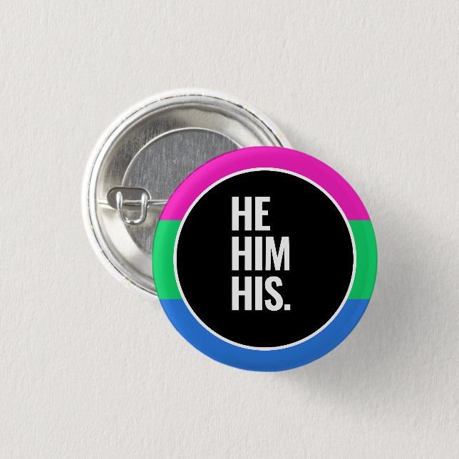 Polysexual Pride Button (Front & Back)