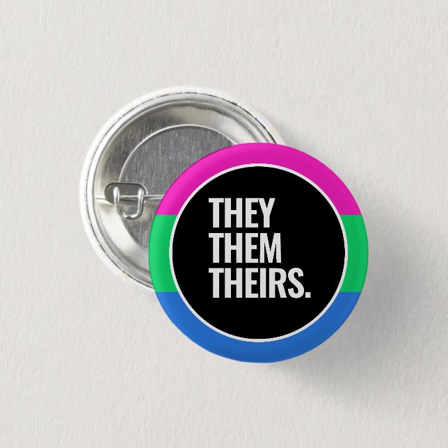 Polysexual Pride Button (Front & Back)