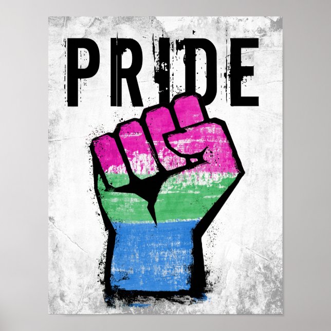 Polysexual Pride Fist Poster (Front)