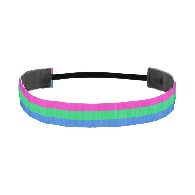 Polysexual Pride Flag Athletic Headband (Front)