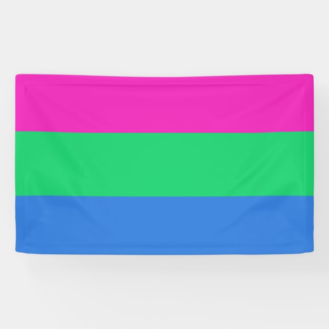 Polysexual Pride Flag Banner (Horizontal)