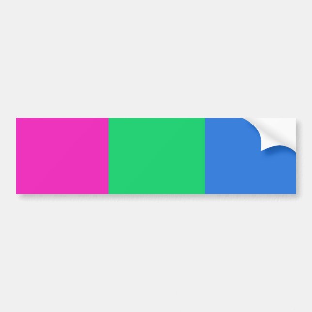 Polysexual Pride Flag Bumper Sticker (Front)