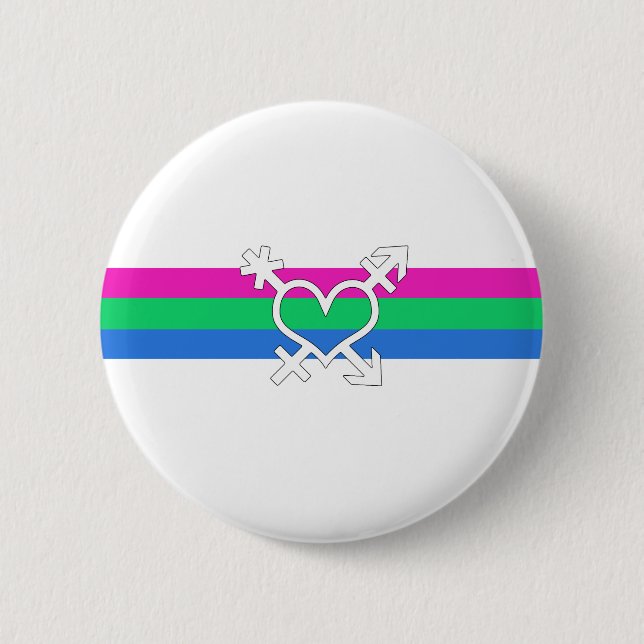 Polysexual Pride Flag Button (Front)