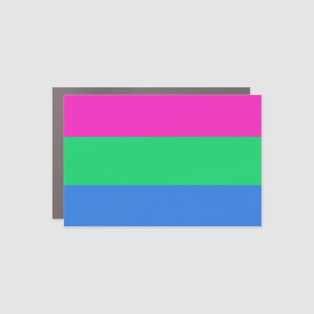 Polysexual Pride Flag Car Magnet (Front)