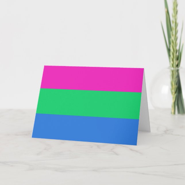 Polysexual Pride Flag Card (Front)