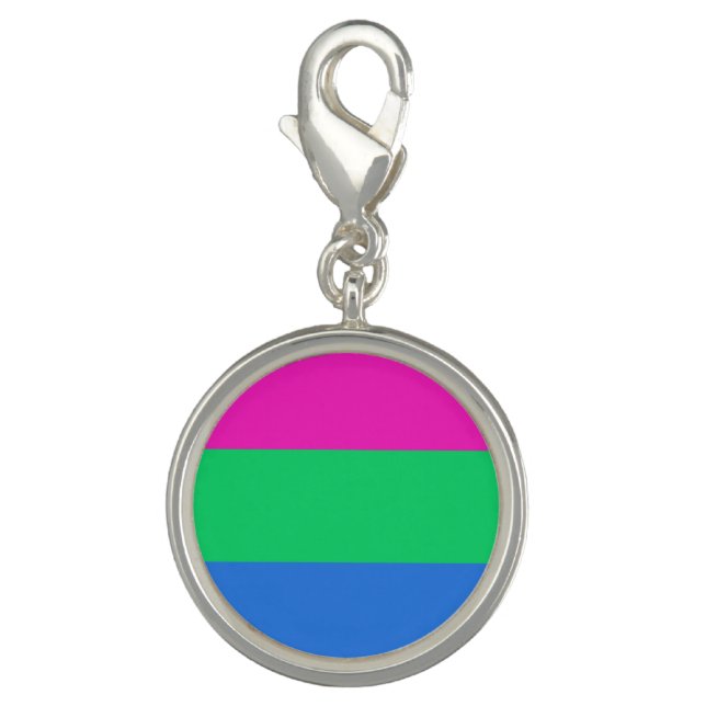 Polysexual Pride Flag Charm (Front)