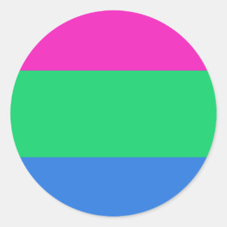 Polysexual Pride Flag Classic Round Sticker