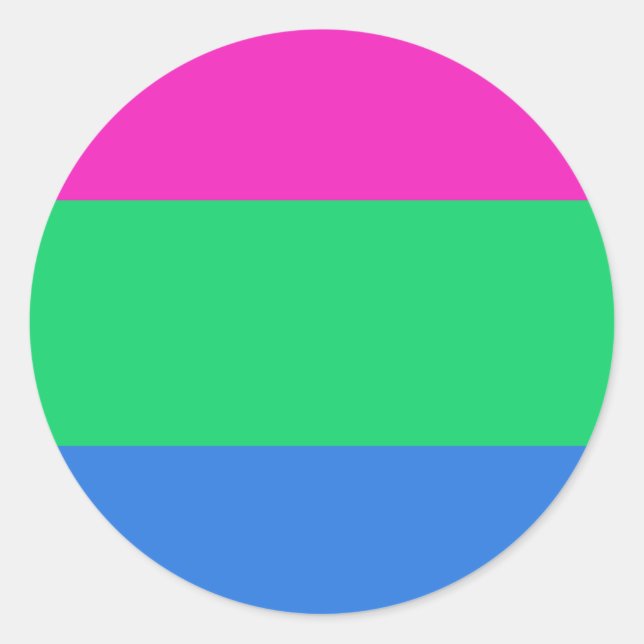 Polysexual Pride Flag Classic Round Sticker (Front)