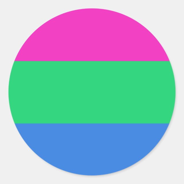 Polysexual Pride Flag Classic Round Sticker (Front)