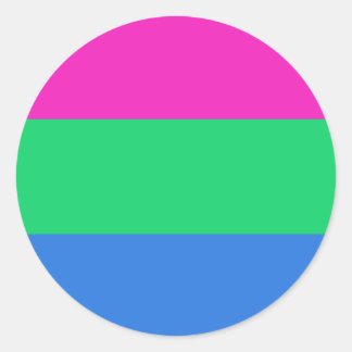 Polysexual Pride Flag Classic Round Sticker