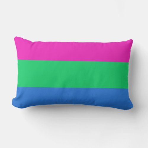 Polysexual Pride Flag Lumbar Pillow