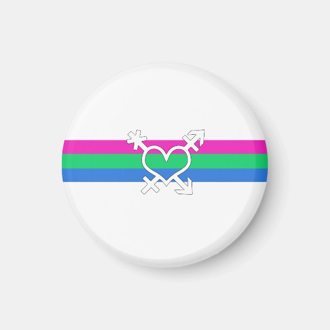 Polysexual Pride Flag Magnet (Front)