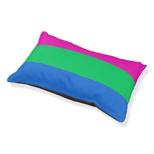 Polysexual Pride Flag Pet Bed (Angled)