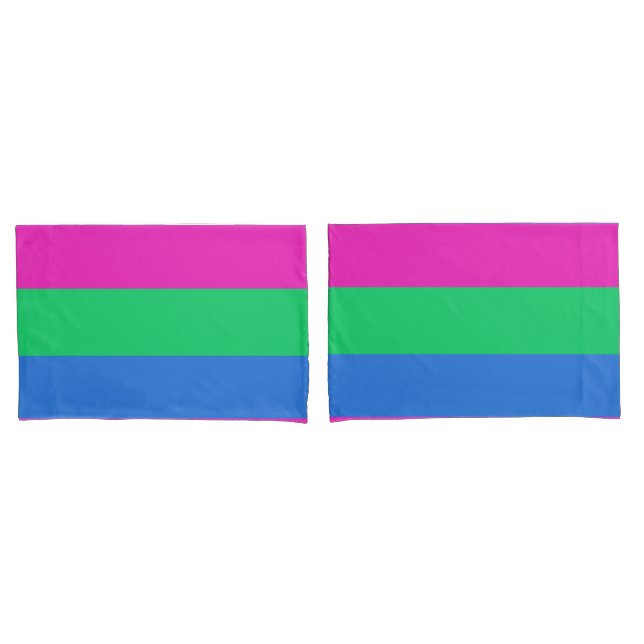 Polysexual Pride Flag Pillow Case (Front-Set)
