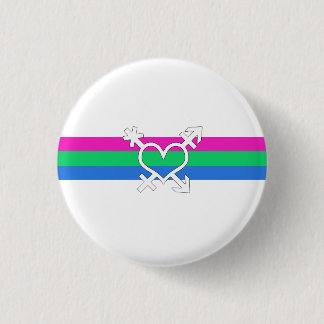 Polysexual Pride Flag Pinback Button