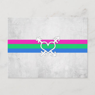 Polysexual Pride Flag Postcard
