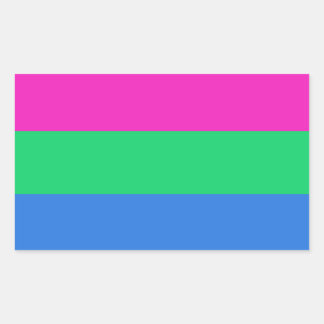 Polysexual Pride Flag Rectangular Sticker