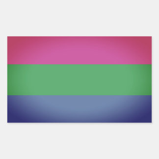 Polysexual Pride Flag Rectangular Sticker