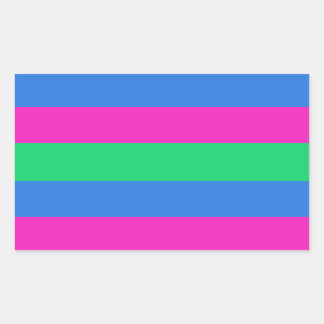 Polysexual Pride Flag Rectangular Sticker