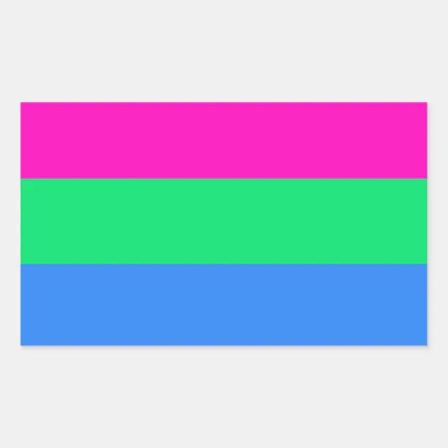 Polysexual Pride Flag Rectangular Sticker | Zazzle