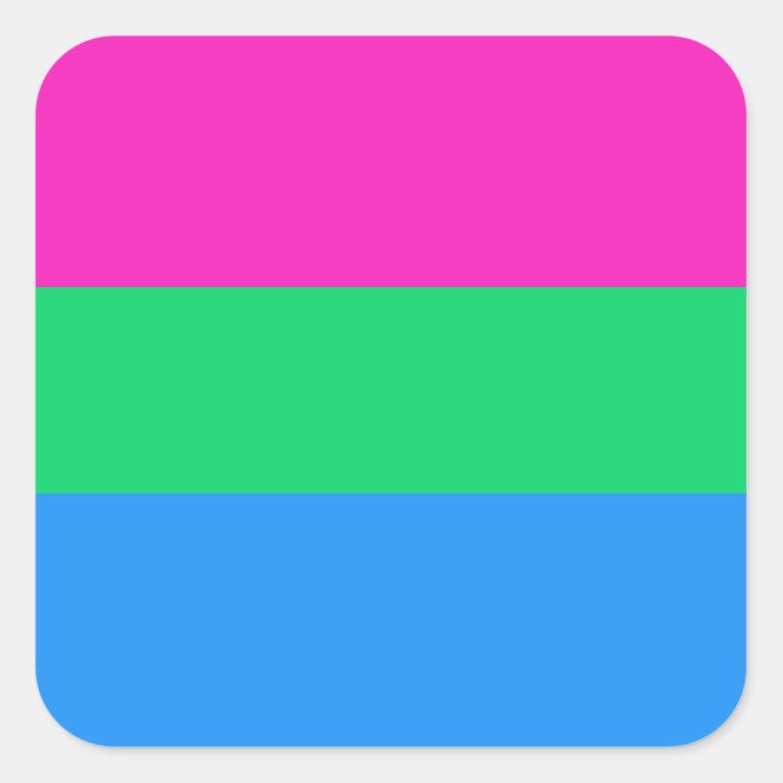 Polysexual Pride Flag Square Sticker