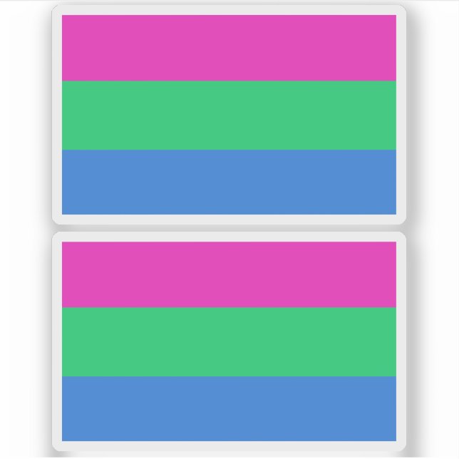 Polysexual Pride Flag Sticker (Front)